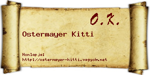 Ostermayer Kitti névjegykártya