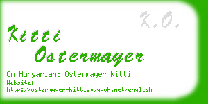 kitti ostermayer business card